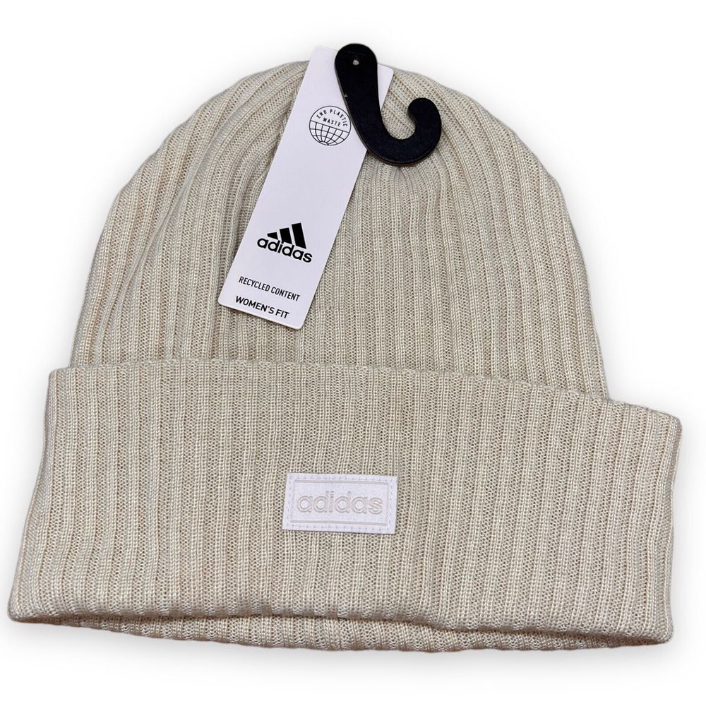 Adidas Beanie Adult One Size Tan Beige One Size Fits Most Winter Casual